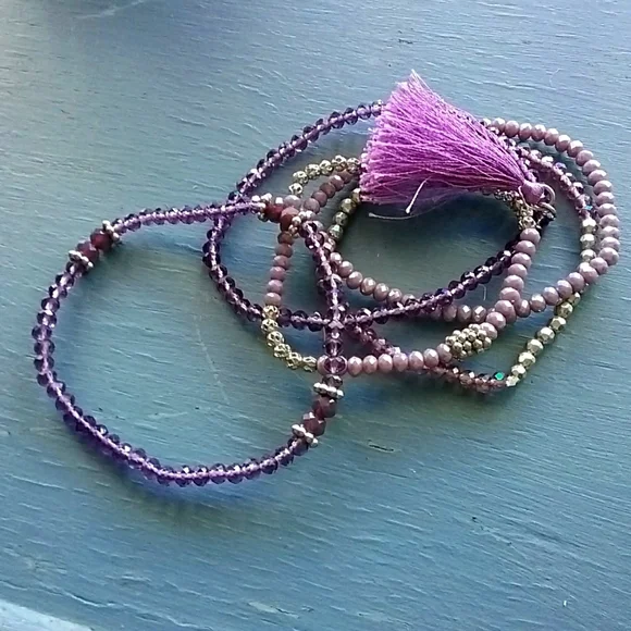 5 stretch bracelets - Picture 2 of 2